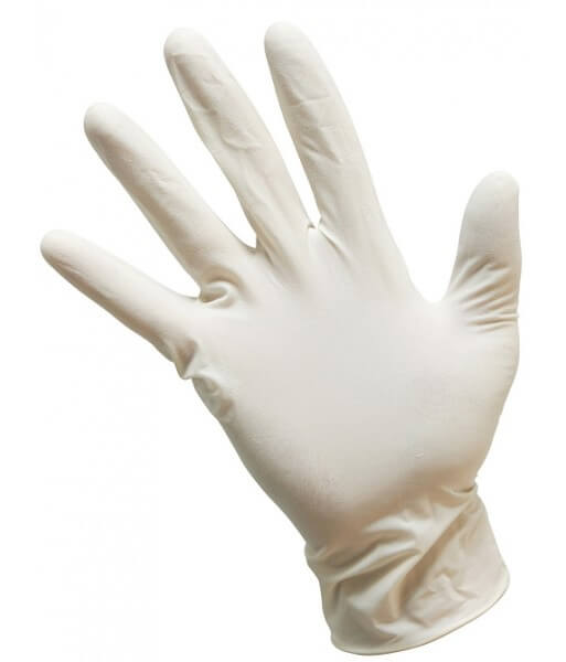 Guantes de examen de látex