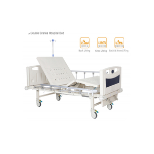 Cama de hospital de doble manivela ABS